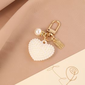 New Pearl Alloy Key Ring Creative Pendants (Option: Love Style)