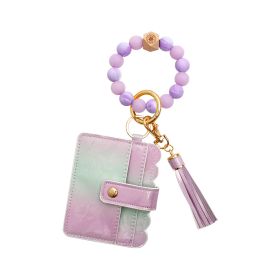 Silicone Bracelet Wrist Keychain Pendant (Option: K68447 Purple)