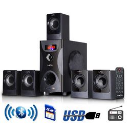 beFree Sound 5.1 Channel Surround Sound Bluetooth Speaker System in Black - BFS425
