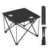 Foldable Camping Table Portable Picnic Table Lightweight Travel Desk - Black