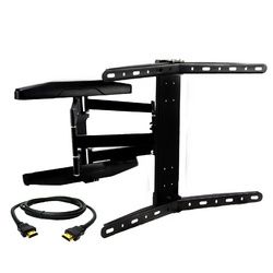 MegaMounts Full Motion Wall Mount for 32-70 Inch Curved Displays with HDMI Cable - GMCT01-BNDL