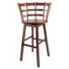 Scalera Ladder Back Swivel Seat Bar Stool; Walnut - 94109