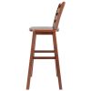 Scalera Ladder Back Swivel Seat Bar Stool; Walnut - 94109