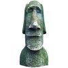 1pc World Heritage Chilean Easter Island Three-dimensional Moai Stone Statue Hand-painted Decorative Crafts Magnetic Refrigerator Stickers - Gray