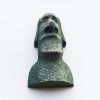 1pc World Heritage Chilean Easter Island Three-dimensional Moai Stone Statue Hand-painted Decorative Crafts Magnetic Refrigerator Stickers - Gray