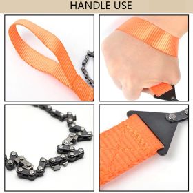 11/33 Teeth Survival Chain Saw Hand ChainSaw Hand Steel Wire Saw Outdoor Wood Cutting Emergency Wire Kits Camping Hiking Tool - 33 Teeth