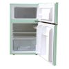 Vintage 3.2 cu mint green ft. 2 door mini fridge - Mint Green - chrome alloy