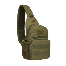 Military Tactical Shoulder Bag; Trekking Chest Sling Bag; Nylon Backpack For Hiking Outdoor Hunting Camping Fishing - Army Green - Nylon