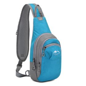 Multifunctional Single Shoulder Backpack For Outdoor Activities - Sky Blue