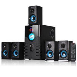 beFree Sound 5.1 Channel Bluetooth Surround Sound Speaker System in Blue - BFS-500