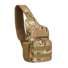 Military Tactical Shoulder Bag; Trekking Chest Sling Bag; Nylon Backpack For Hiking Outdoor Hunting Camping Fishing - CP - Nylon
