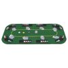 8-Player Folding Poker Tabletop 4 Fold Rectangular Green - Green