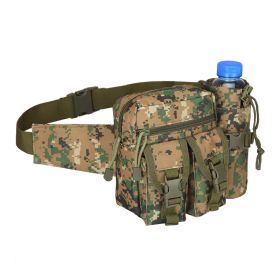 1pc Men's Adjustable Denim Camouflage Large Capacity Zipper Waist Bag Casual Trendy For Outdoor Travel Daily Commute - Jungle Camouflage