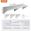 VEVOR 18" x 72" Stainless Steel Shelf, Wall Mounted Floating Shelving with Brackets, 500 lbs Load Capacity Commercial Shelves, Heavy Duty Storage Rack