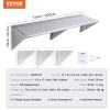 VEVOR 18" x 72" Stainless Steel Shelf, Wall Mounted Floating Shelving with Brackets, 500 lbs Load Capacity Commercial Shelves, Heavy Duty Storage Rack