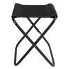 Foldable Camping Stool Portable Travel Chair 275.6LBS Load for Camping Fishing Backpacking Hiking Camping Seat with Carry Bag - Black