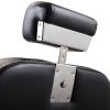 Reclining Barber Chair Hydraulic Salon Chair with Adjustable Headrest and Heavy Duty Base for Hair Cutting, Black+Silver XH - Main colors are black an