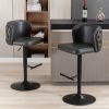 A&A Furniture,Swivel Barstools Adjusatble Seat Height, Modern PU Upholstered Bar Stools with the whole Back Tufted, for Home Pub and Kitchen Island(Da