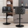 A&A Furniture,Swivel Barstools Adjusatble Seat Height, Modern PU Upholstered Bar Stools with the whole Back Tufted, for Home Pub and Kitchen Island(Da