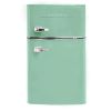 Vintage 3.2 cu mint green ft. 2 door mini fridge - Mint Green - chrome alloy