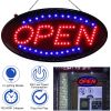 Ultra Bright LED Neon Open Sign Flash/Normal Lighting Store Business Sign Animated Motion - Black