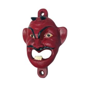 Bar Gift Elegant And Refined Design Cast Iron Bottle Opener - As pic show - Red Devil