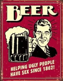 Tin Sign Beer - Ugly People - 034-1328