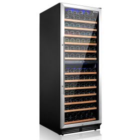 SOTOLA 24 inch Dual Zone Wine Cooler Refrigerator, 152 Bottle Large Capacity Fast Cooling Low Noise, Frost Free Wine Fridge with Digital Temperature C