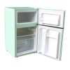 Vintage 3.2 cu mint green ft. 2 door mini fridge - Mint Green - chrome alloy