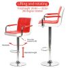 Jinsi Nan Bar stools : 360 Rotating Bar Stool with Armrest, Free-Lift Counter Height Bar Stool for Bar and Home Bars, bar stools Set of 2(red bar stoo