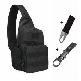Tactical Shoulder Bag; Molle Hiking Backpack For Hunting Camping Fishing; Trekker Bag - B And 2 Hooks