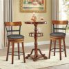 25.5-Inch 360-Degree Bar Swivel Stools with Leather Padded - 2