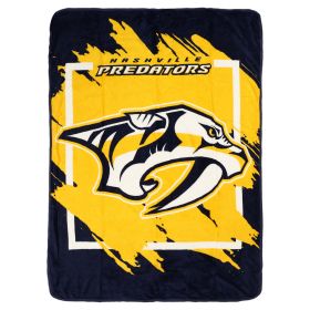 Predators OFFICIAL NHL "Run" Micro Raschel Throw Blanket; 46" x 60" - 1NHL/05904/0030/RET