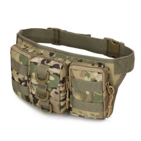 Tactical Nylon Waist Pack Phone Pouch For Outdoor Camping Hunting Climbing - CP Camouflage