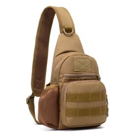 Military Tactical Shoulder Bag; Trekking Chest Sling Bag; Nylon Backpack For Hiking Outdoor Hunting Camping Fishing - Khaki - Nylon