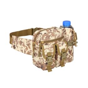 1pc Men's Adjustable Denim Camouflage Large Capacity Zipper Waist Bag Casual Trendy For Outdoor Travel Daily Commute - Desert Camouflage