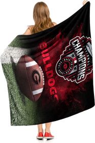 Northwest NCAA Georgia Bulldogs 2022 National Football Champions Silk Touch Throw Blanket, 50" x 60", Radial - 1COL/23622/9029/RET