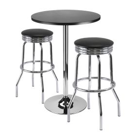 Summit 3-Pc Bar Table Set; 24" Table and 2 Stools - 93362