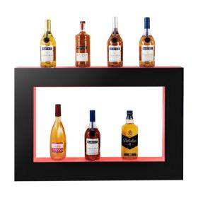 35"LED Light Liquor Bottle Display Shelf Home Commercial Bar - as picture