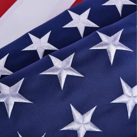 American Flag 10x15 ft 8x12 ft 6x10 ft 5x8 ft 4x6 ft 3x5 ft  2x3 ft Outdoor Heavy Duty Embroidered Stars USA Flag Sewn Stripes Fade Resistance Brass G