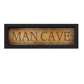 "Man Cave" By John Jones, Printed Wall Art, Ready To Hang Framed Poster, Black Frame - as Pic