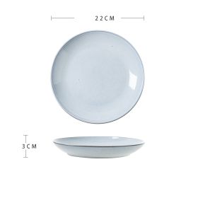 Beautiful Ceramic Dinner Plate Advanced Sense Of Micro Flaw (Option: Grey platter)
