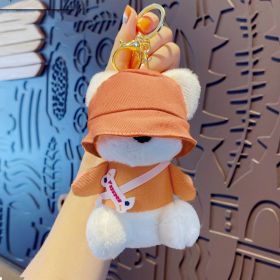 Cartoon Trendy Cool Puppy Plush Doll Keychain (Option: Orange-OPP Bag Packaging)