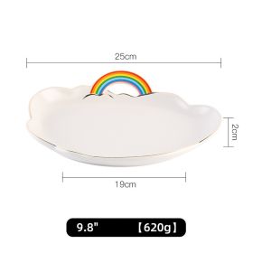 Rainbow Ceramic Breakfast Tableware Household High Value (Option: 9.8inch platter)