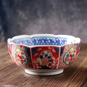 Japanese Ceramic Soup Plate Court Painting Retro Nostalgia (Option: 6inch lotus bowl066)