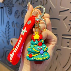 Cartoon Epoxy Santa Claus David's Deer Doll Keychain (Option: Christmas Tree-OPP Bag Packaging)
