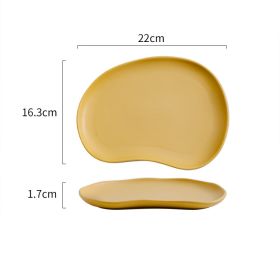 Atmosphere Ins Afternoon Tea Breakfast Cup And Plate (Option: Mustard yellow-8.5inch broad bean dish)