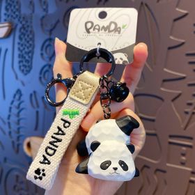 Original Resin Wood Carving Panda Keychain (Option: Lying Down Style-OPP Bag Packaging)