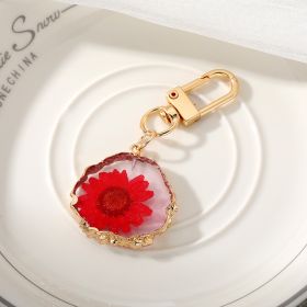 December Flower Keychain Pendants (Option: 5 Red Daisy)