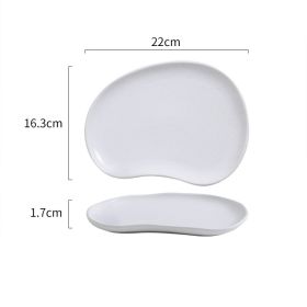 Atmosphere Ins Afternoon Tea Breakfast Cup And Plate (Option: Splash ink white-8.5inch broad bean dish)